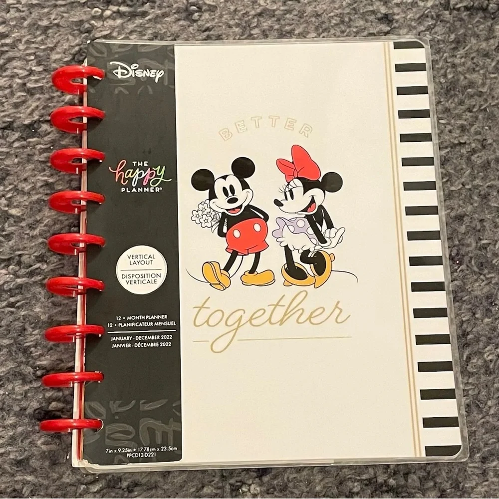 The Happy Planner Disney Mickey and Minnie Mouse Better Together Planner 2022